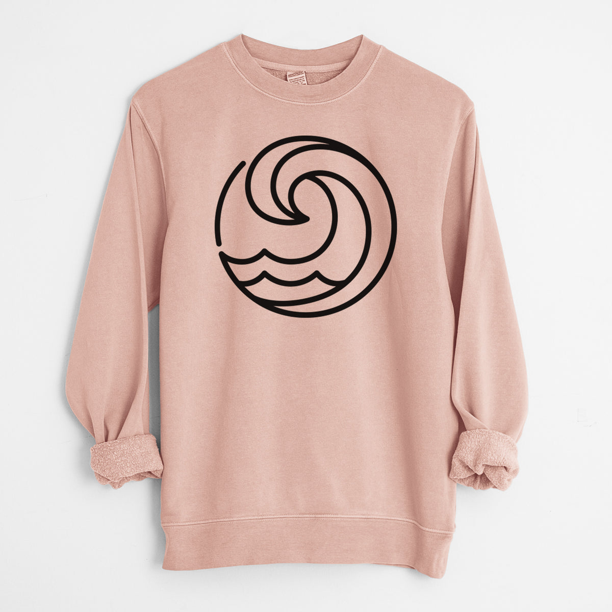 Tidal Wave Circle - Unisex Pigment Dyed Crew Sweatshirt