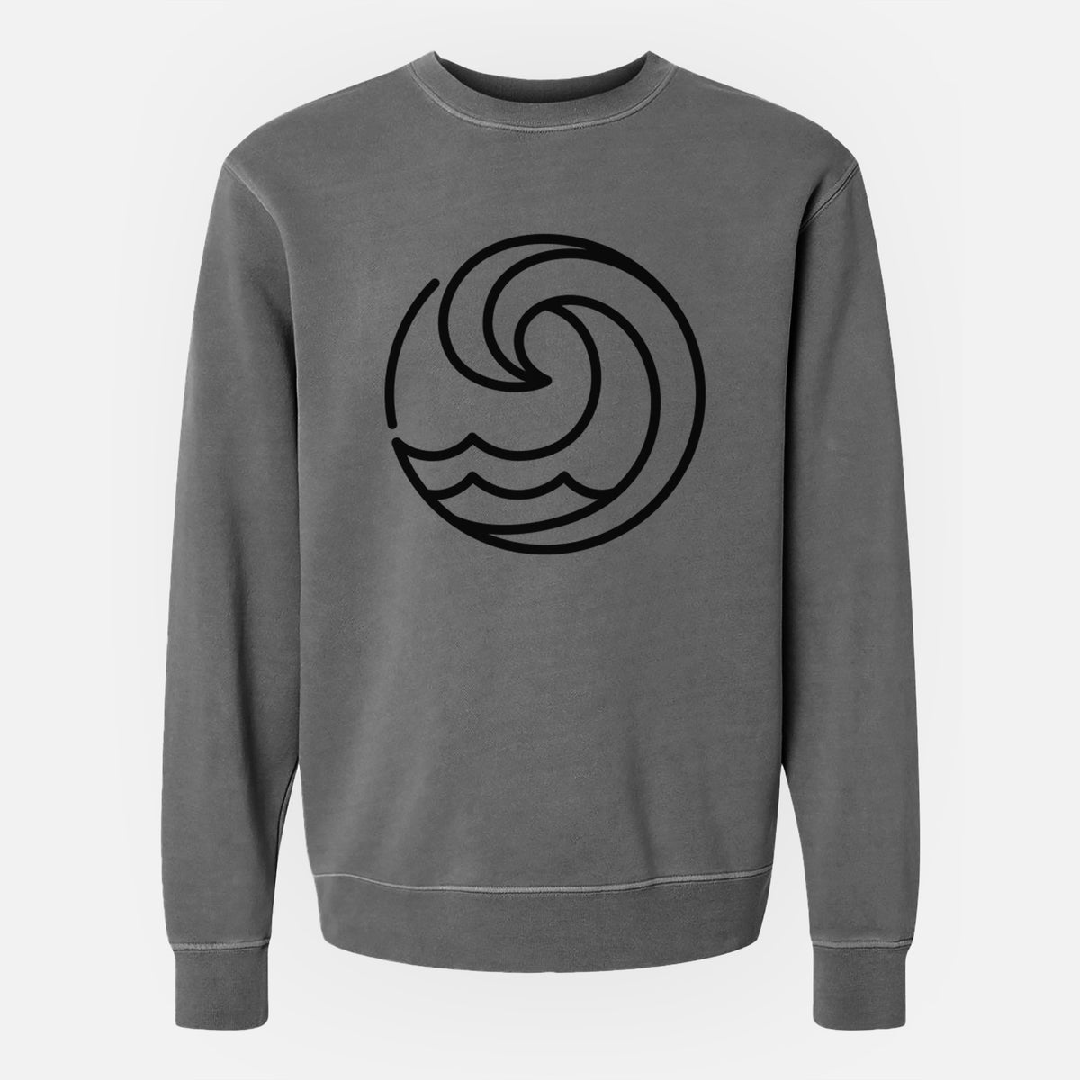 Tidal Wave Circle - Unisex Pigment Dyed Crew Sweatshirt