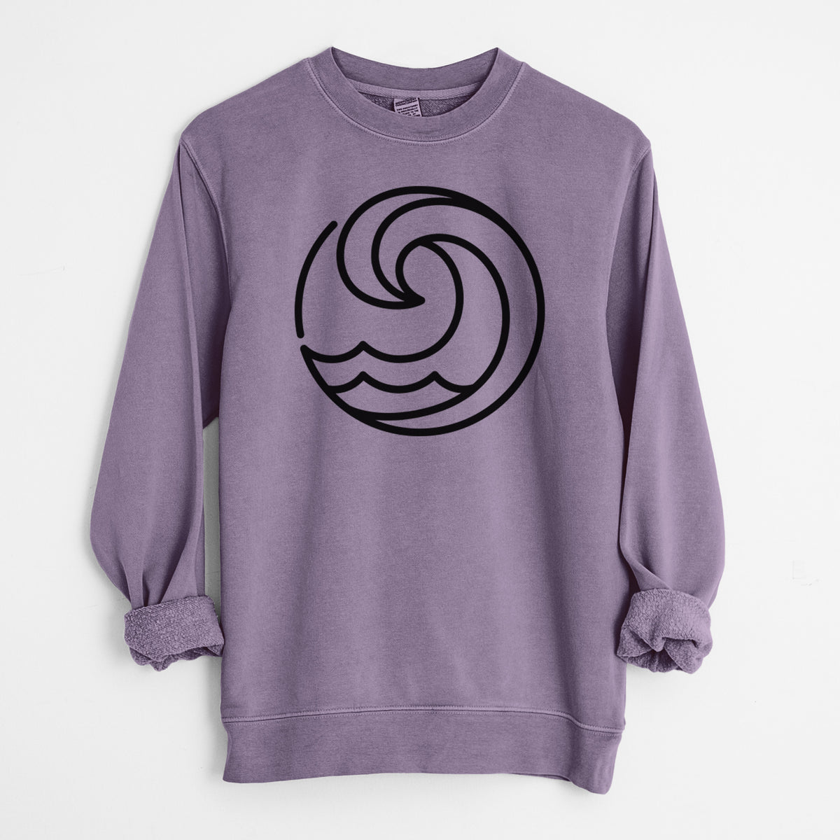 Tidal Wave Circle - Unisex Pigment Dyed Crew Sweatshirt