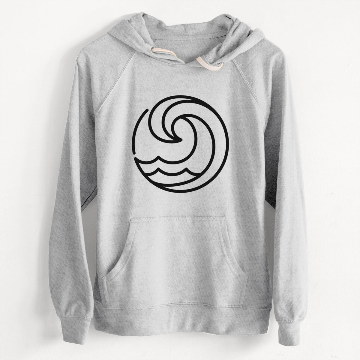 CLEARANCE - Tidal Wave Circle  - Unisex Slim Fit Loopback Terry Hoodie