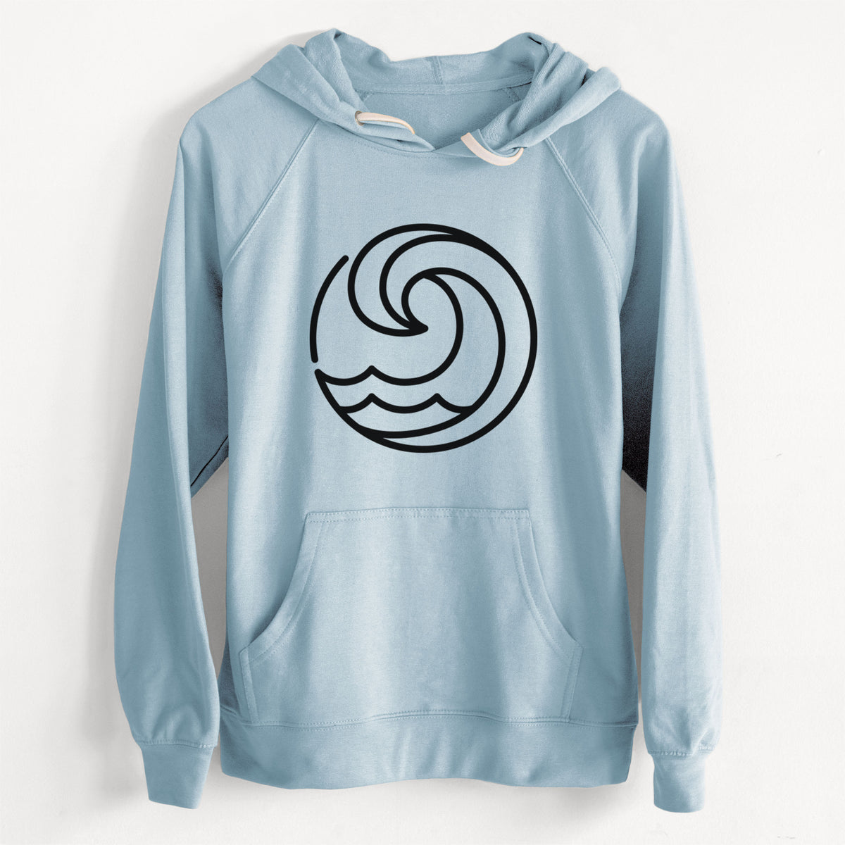 CLEARANCE - Tidal Wave Circle  - Unisex Slim Fit Loopback Terry Hoodie