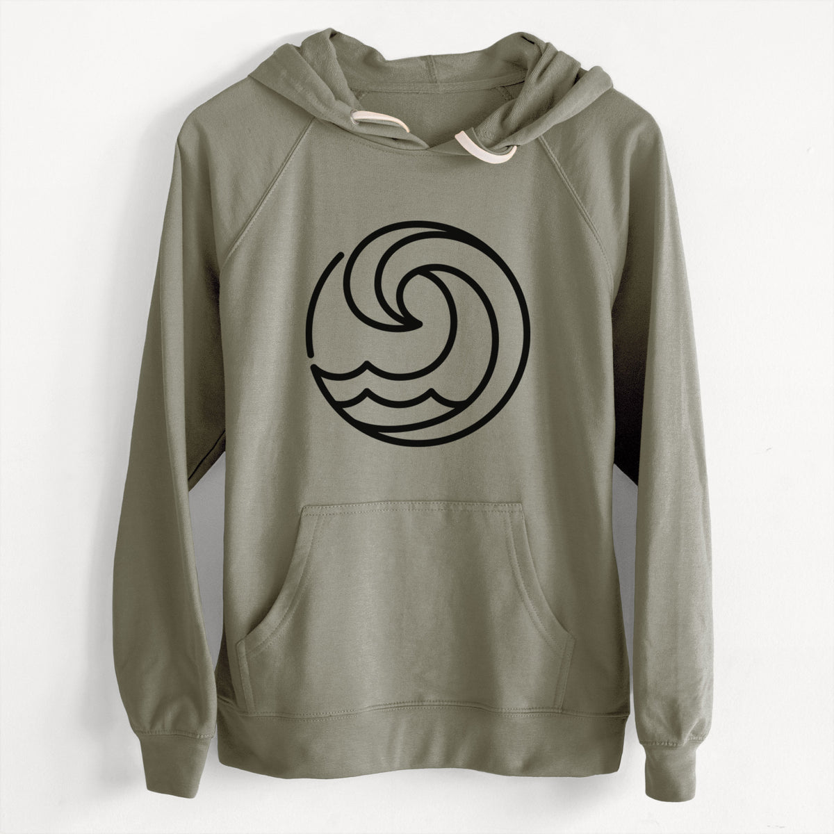 CLEARANCE - Tidal Wave Circle  - Unisex Slim Fit Loopback Terry Hoodie