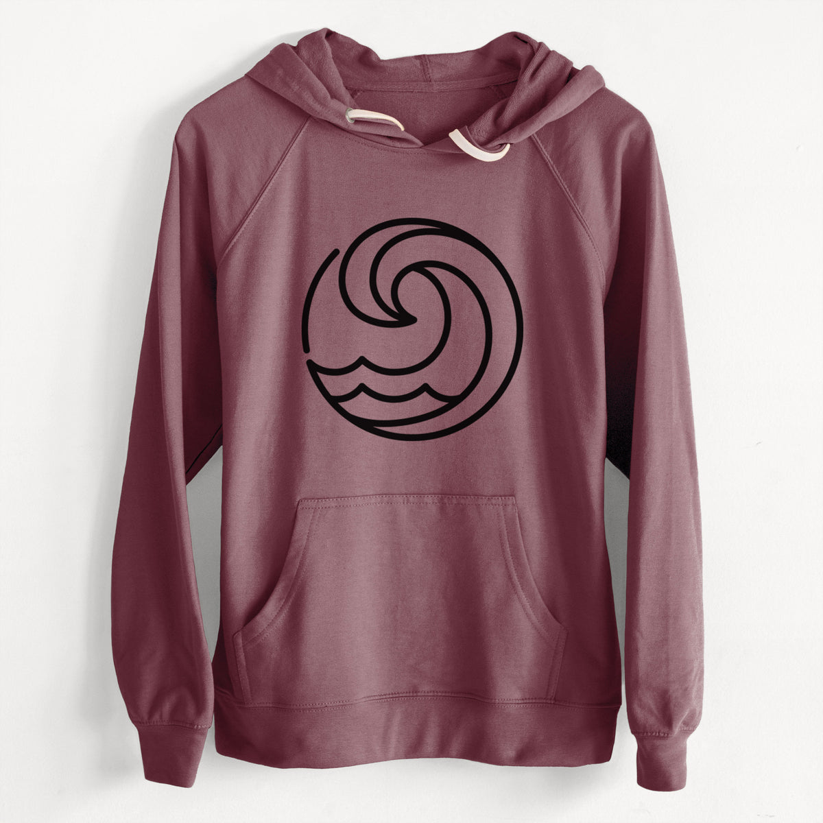 CLEARANCE - Tidal Wave Circle  - Unisex Slim Fit Loopback Terry Hoodie