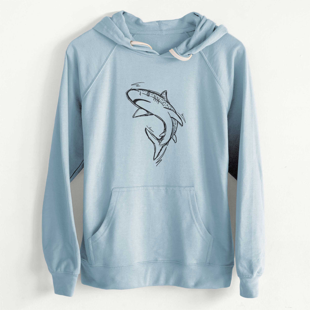 CLEARANCE - Tiger Shark  - Unisex Slim Fit Loopback Terry Hoodie