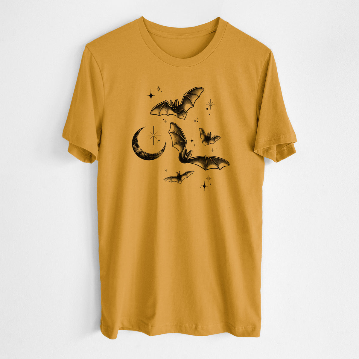 Townsend's Bats Under a Crescent Moon - Lightweight 100% Cotton Unisex Crewneck