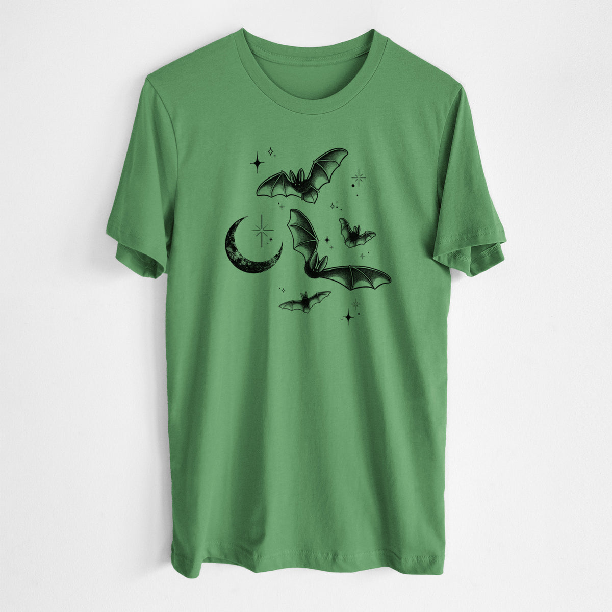Townsend's Bats Under a Crescent Moon - Lightweight 100% Cotton Unisex Crewneck