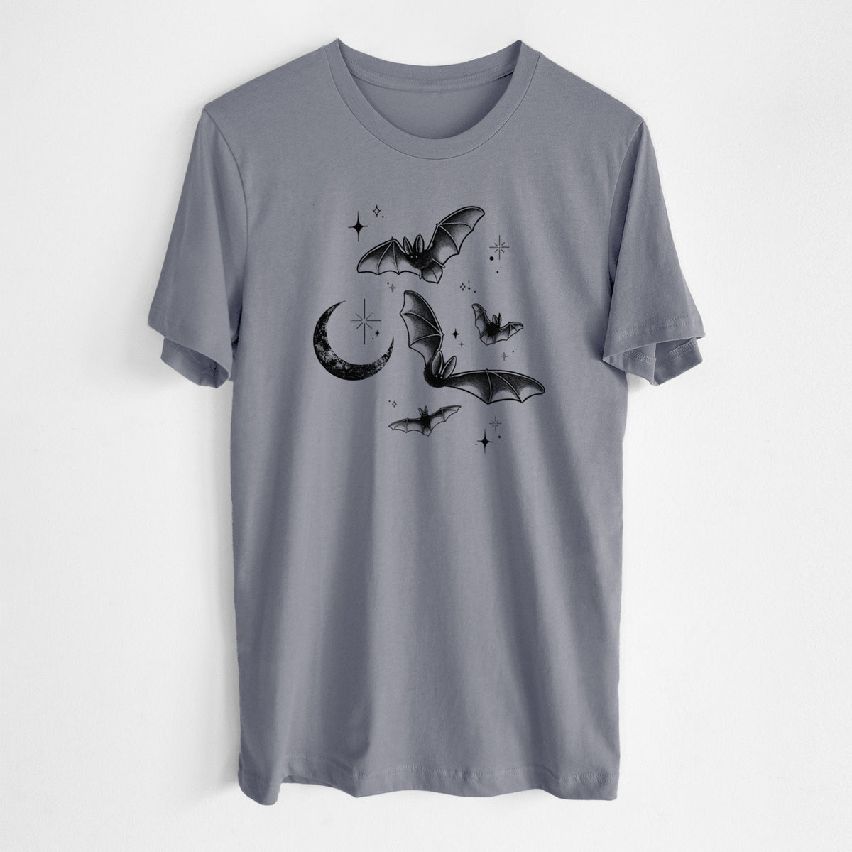Townsend's Bats Under a Crescent Moon - Lightweight 100% Cotton Unisex Crewneck