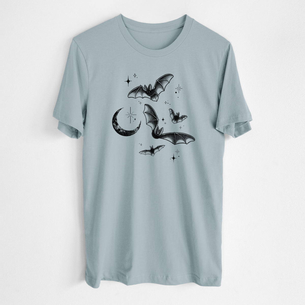 Townsend's Bats Under a Crescent Moon - Lightweight 100% Cotton Unisex Crewneck