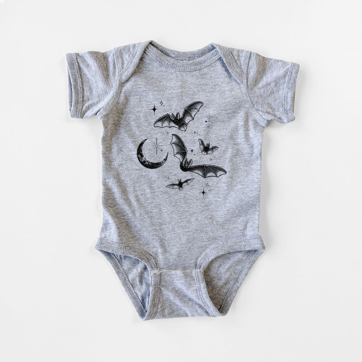 Townsend's Bats Under a Crescent Moon - Baby Fine Jersey Bodysuit