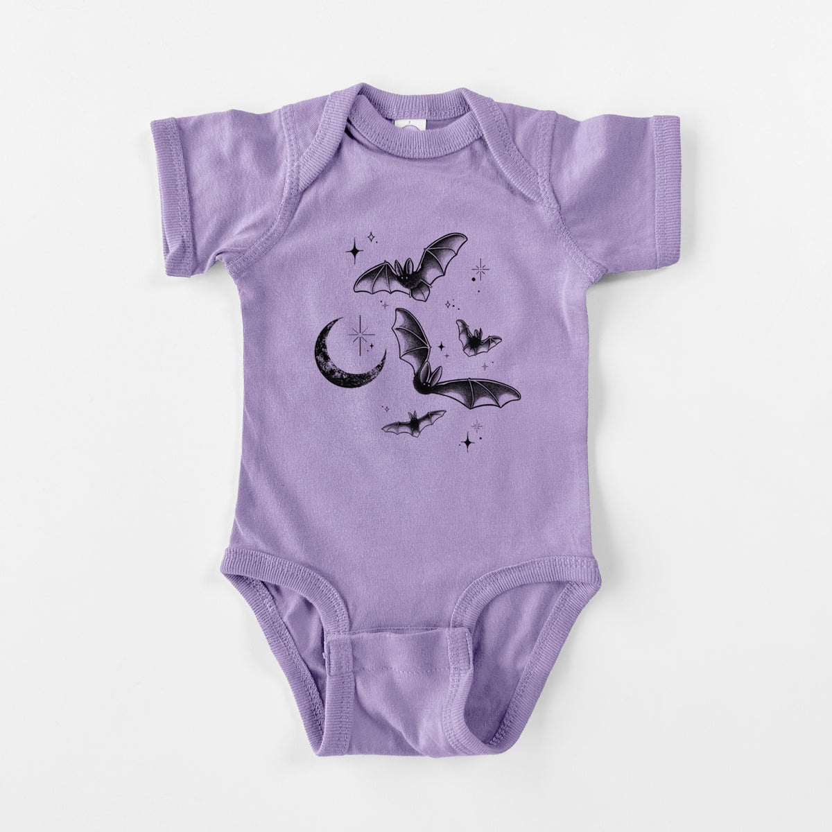 Townsend's Bats Under a Crescent Moon - Baby Fine Jersey Bodysuit