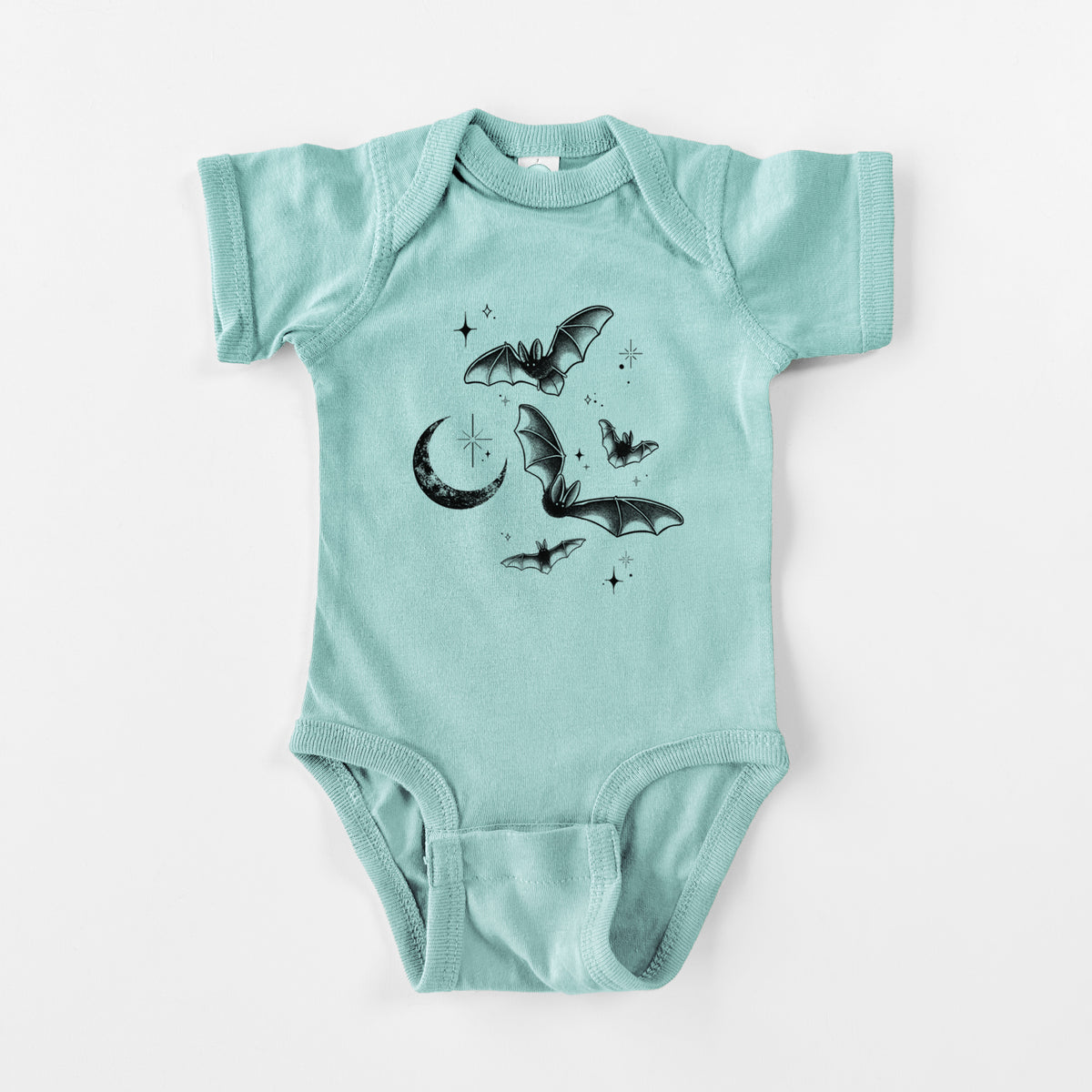 Townsend's Bats Under a Crescent Moon - Baby Fine Jersey Bodysuit