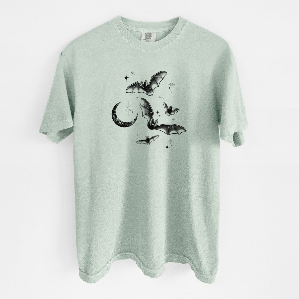 Townsend's Bats Under a Crescent Moon - Unisex Comfort Colors Garment-Dyed Heavyweight T-shirt