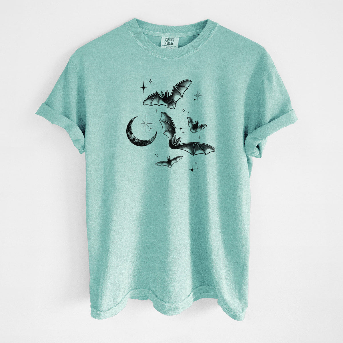 Townsend's Bats Under a Crescent Moon - Unisex Comfort Colors Garment-Dyed Heavyweight T-shirt