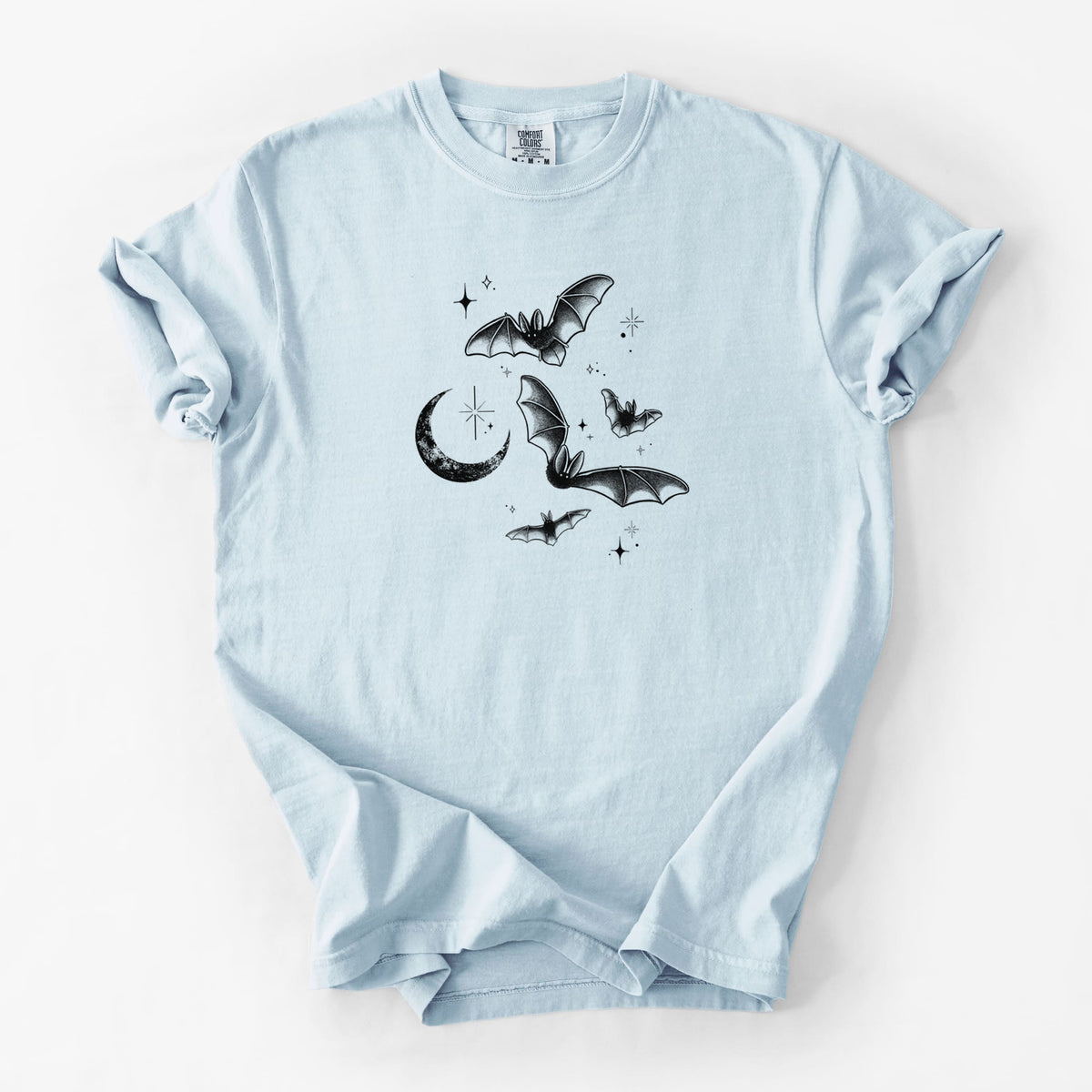 Townsend's Bats Under a Crescent Moon - Unisex Comfort Colors Garment-Dyed Heavyweight T-shirt