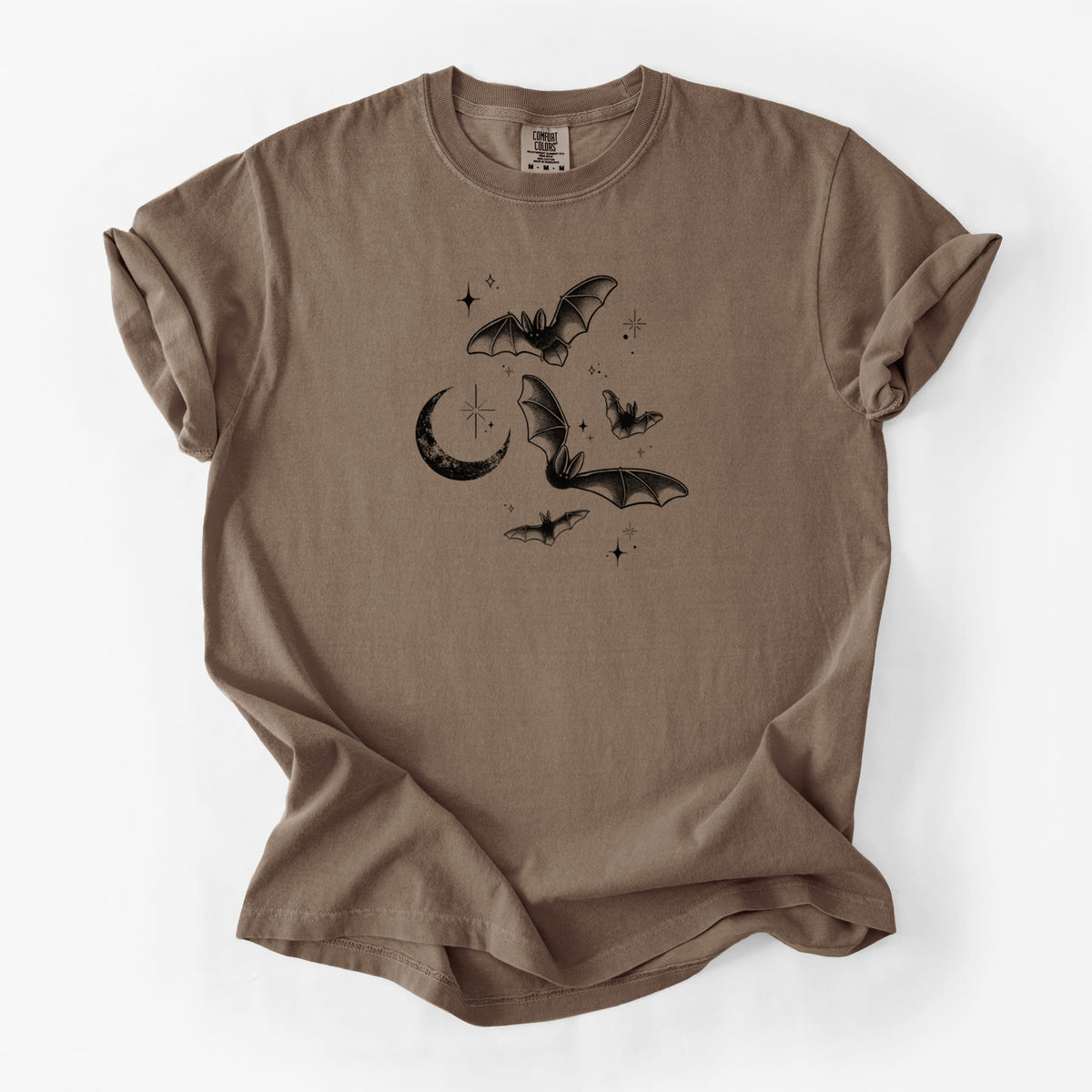 Townsend's Bats Under a Crescent Moon - Unisex Comfort Colors Garment-Dyed Heavyweight T-shirt