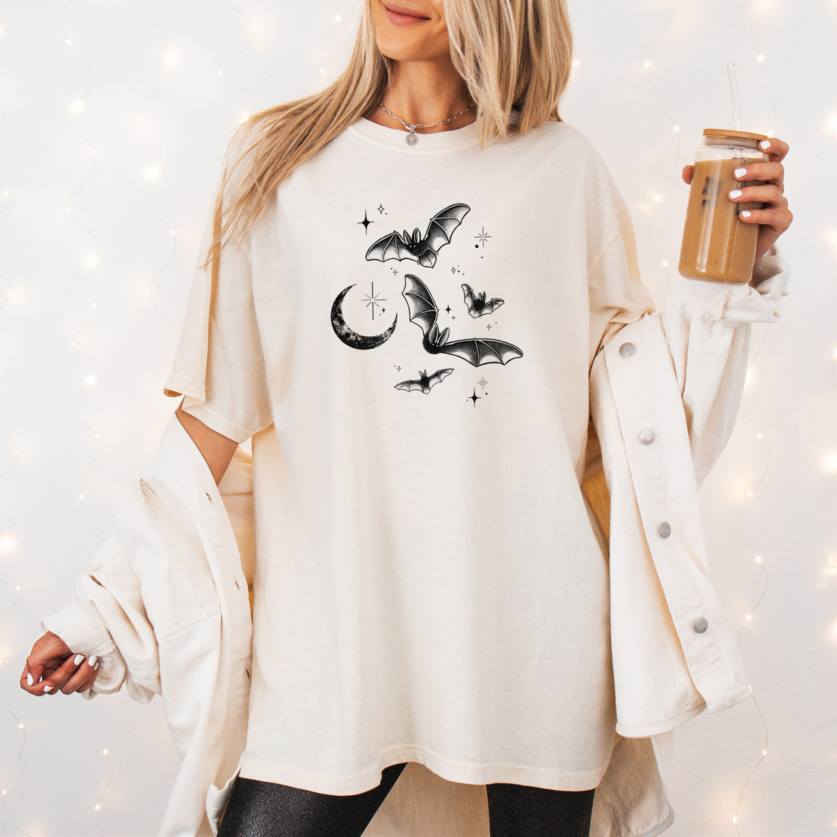 Townsend's Bats Under a Crescent Moon - Unisex Comfort Colors Garment-Dyed Heavyweight T-shirt