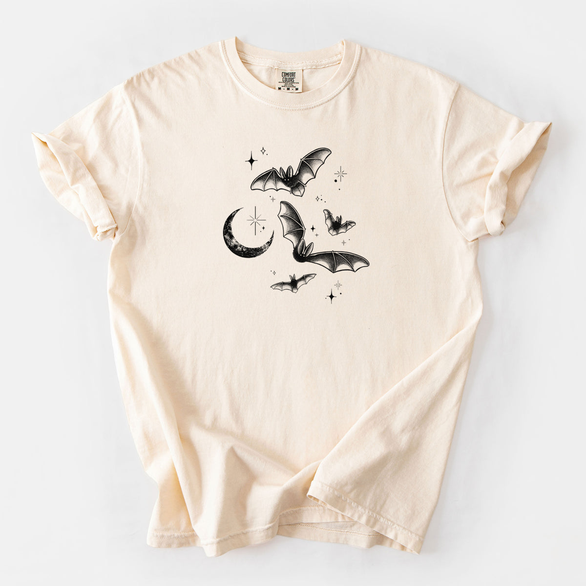 Townsend's Bats Under a Crescent Moon - Unisex Comfort Colors Garment-Dyed Heavyweight T-shirt