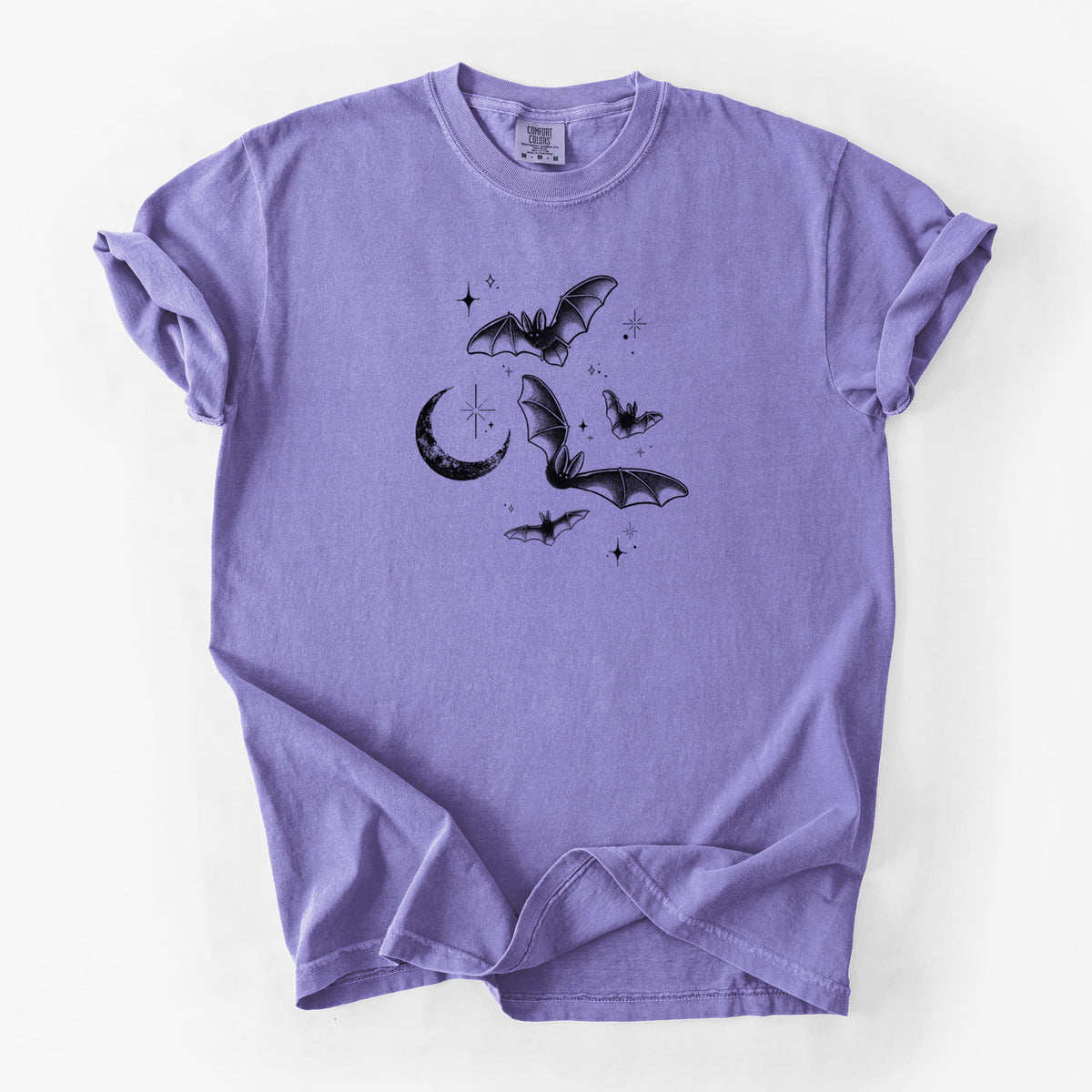 Townsend's Bats Under a Crescent Moon - Unisex Comfort Colors Garment-Dyed Heavyweight T-shirt