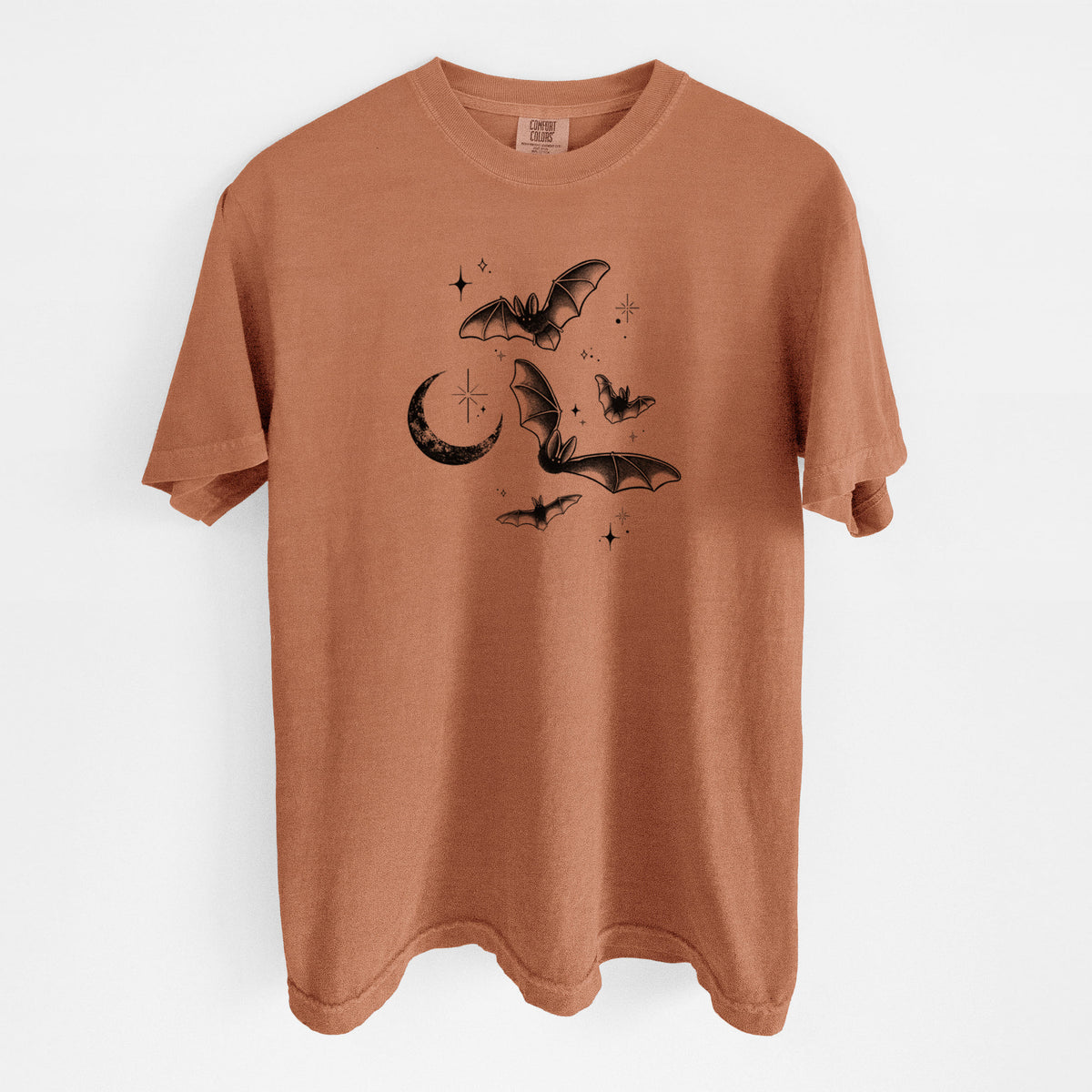 Townsend's Bats Under a Crescent Moon - Unisex Comfort Colors Garment-Dyed Heavyweight T-shirt
