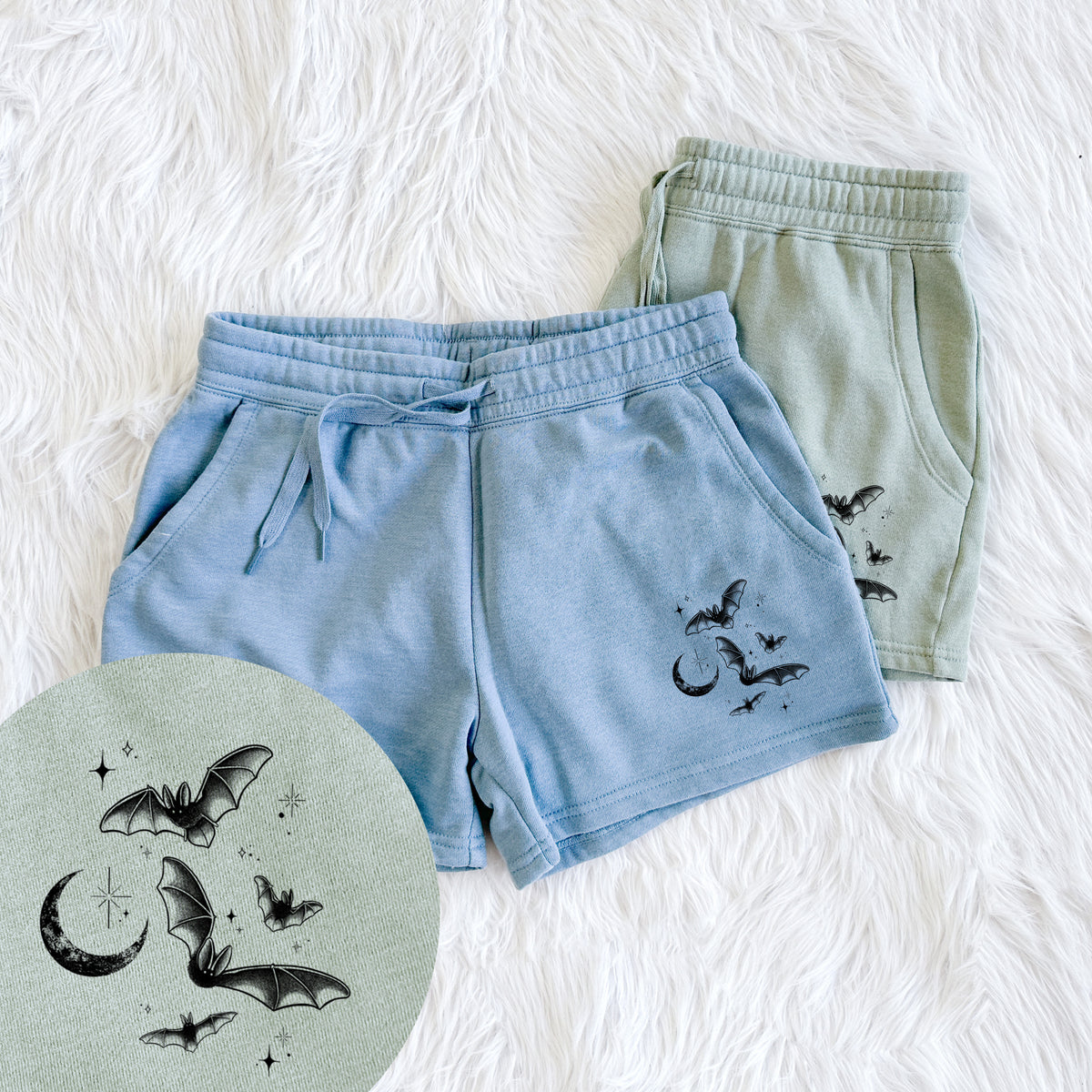 Townsend's Bats Under a Crescent Moon - Women's Cali Wave Shorts