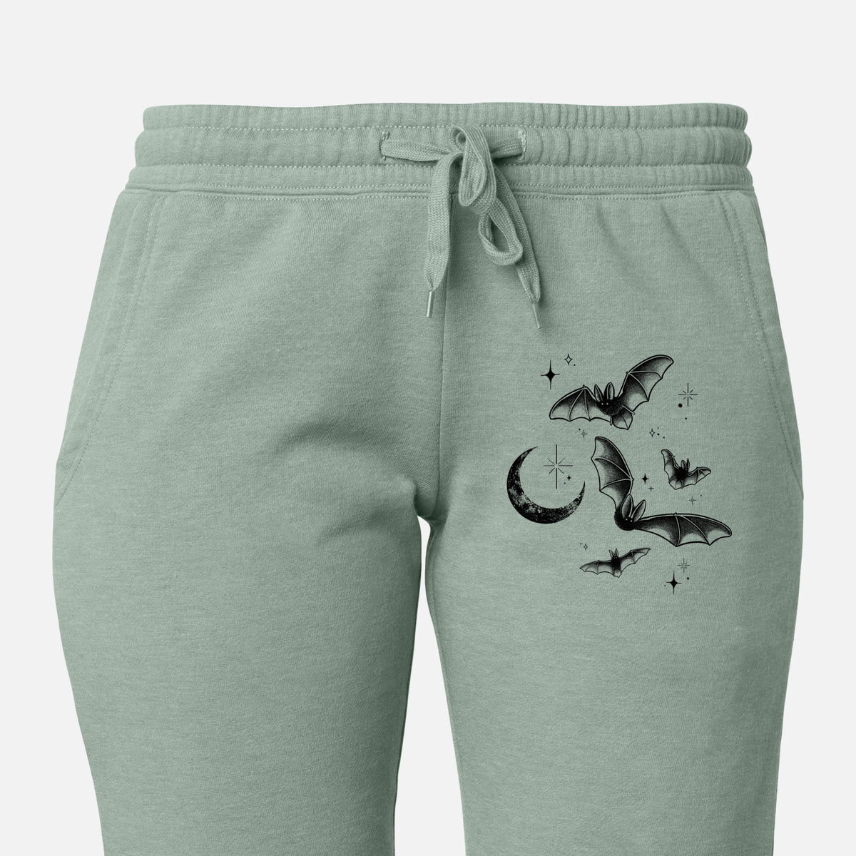 Townsend's Bats Under a Crescent Moon - Women's Cali Wave Jogger Sweatpants