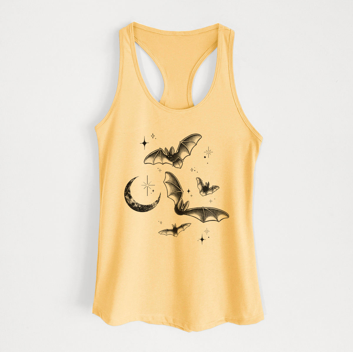Townsend's Bats Under a Crescent Moon - Women's Racerback Tanktop