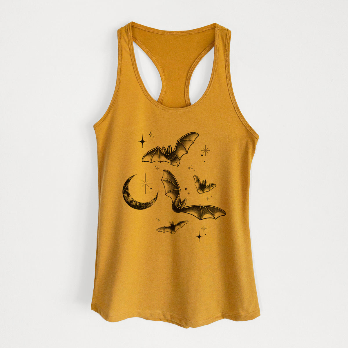 Townsend's Bats Under a Crescent Moon - Women's Racerback Tanktop