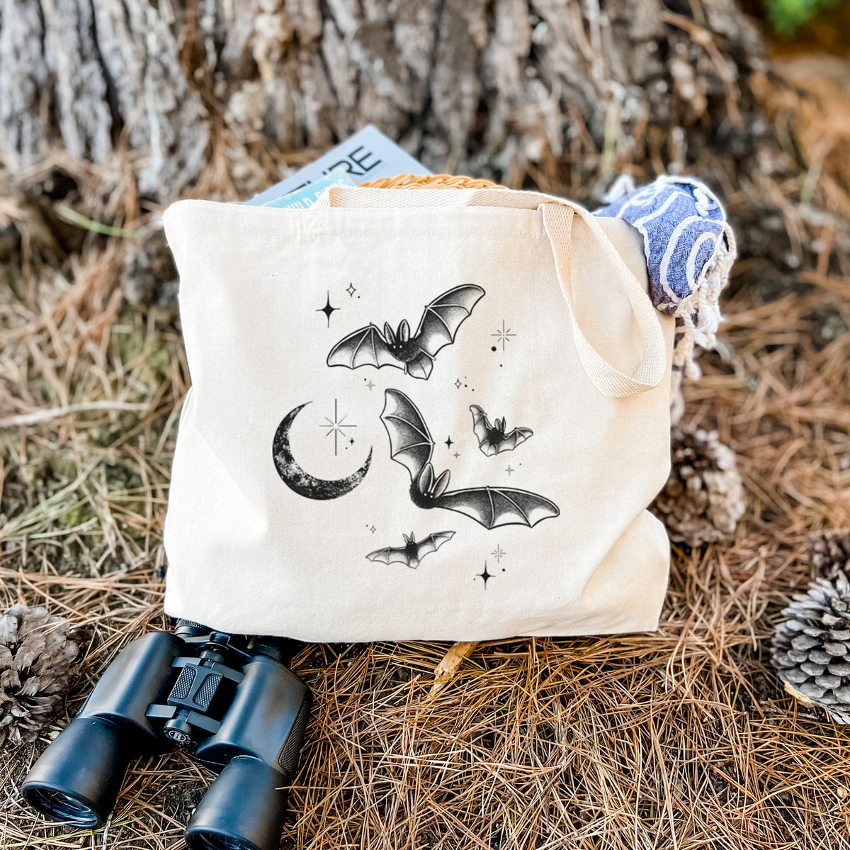Townsend's Bats Under a Crescent Moon - Tote Bag