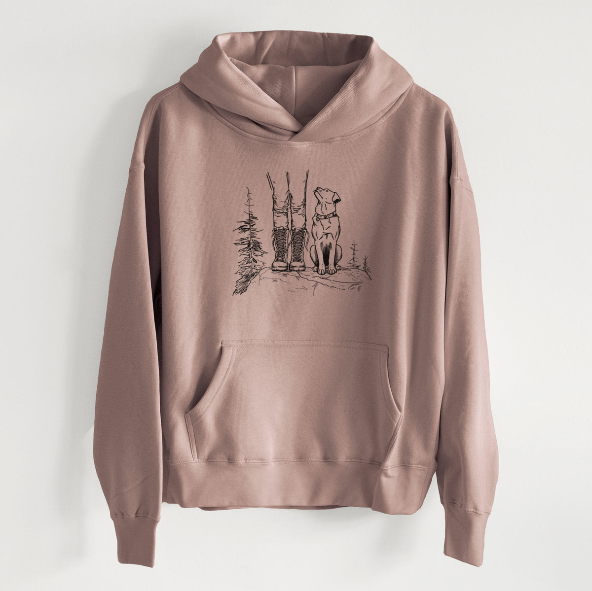 Trail Companions - Hiking with Dogs - Women&#39;s Heavyweight Relaxed Hoodie