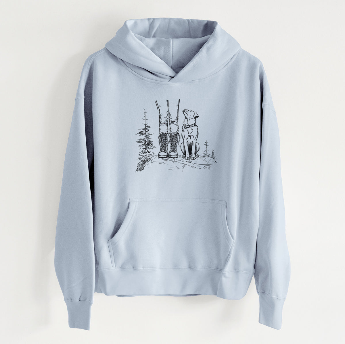 Trail Companions - Hiking with Dogs - Women&#39;s Heavyweight Relaxed Hoodie