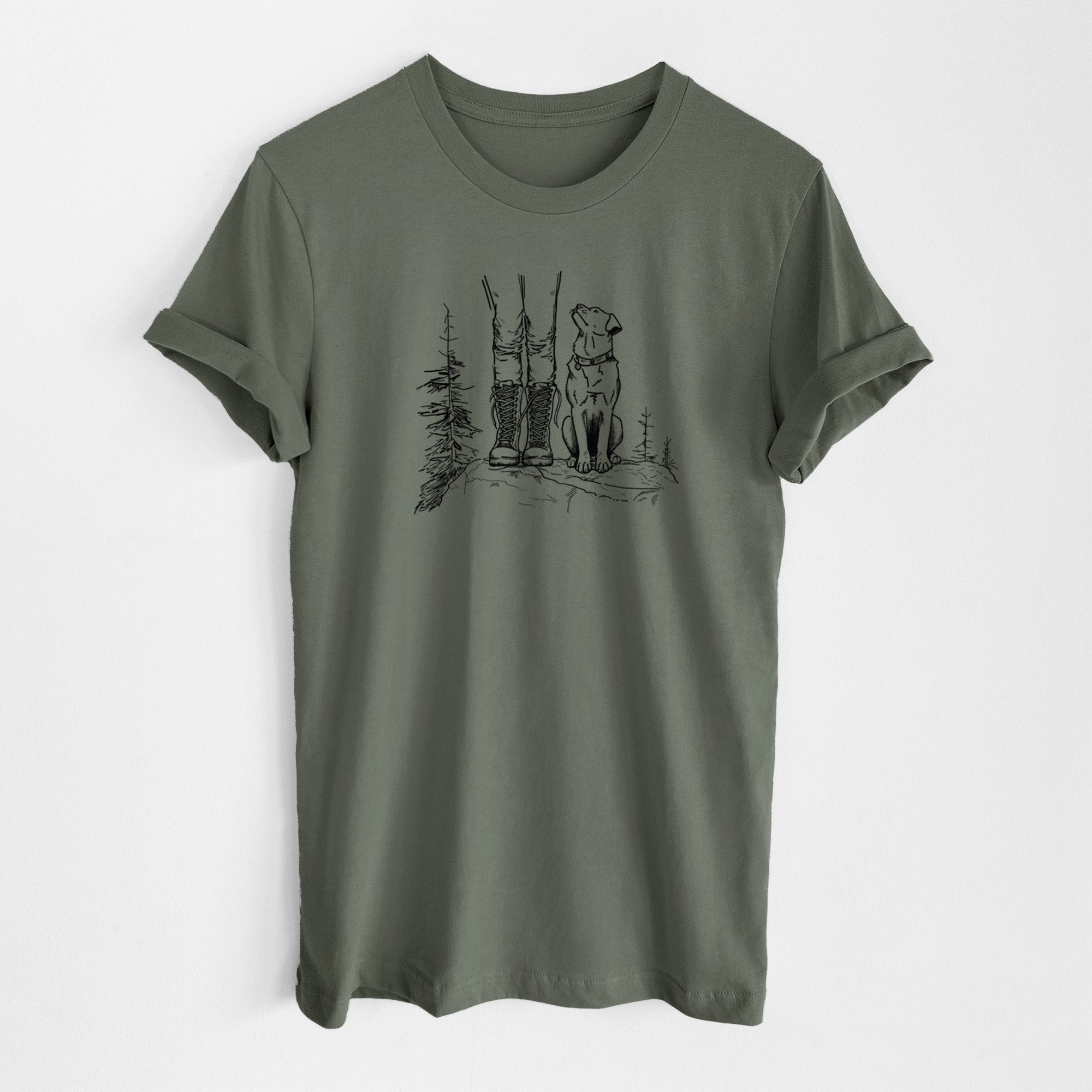 Trail Companions - Hiking with Dogs - Lightweight 100% Cotton Unisex Crewneck