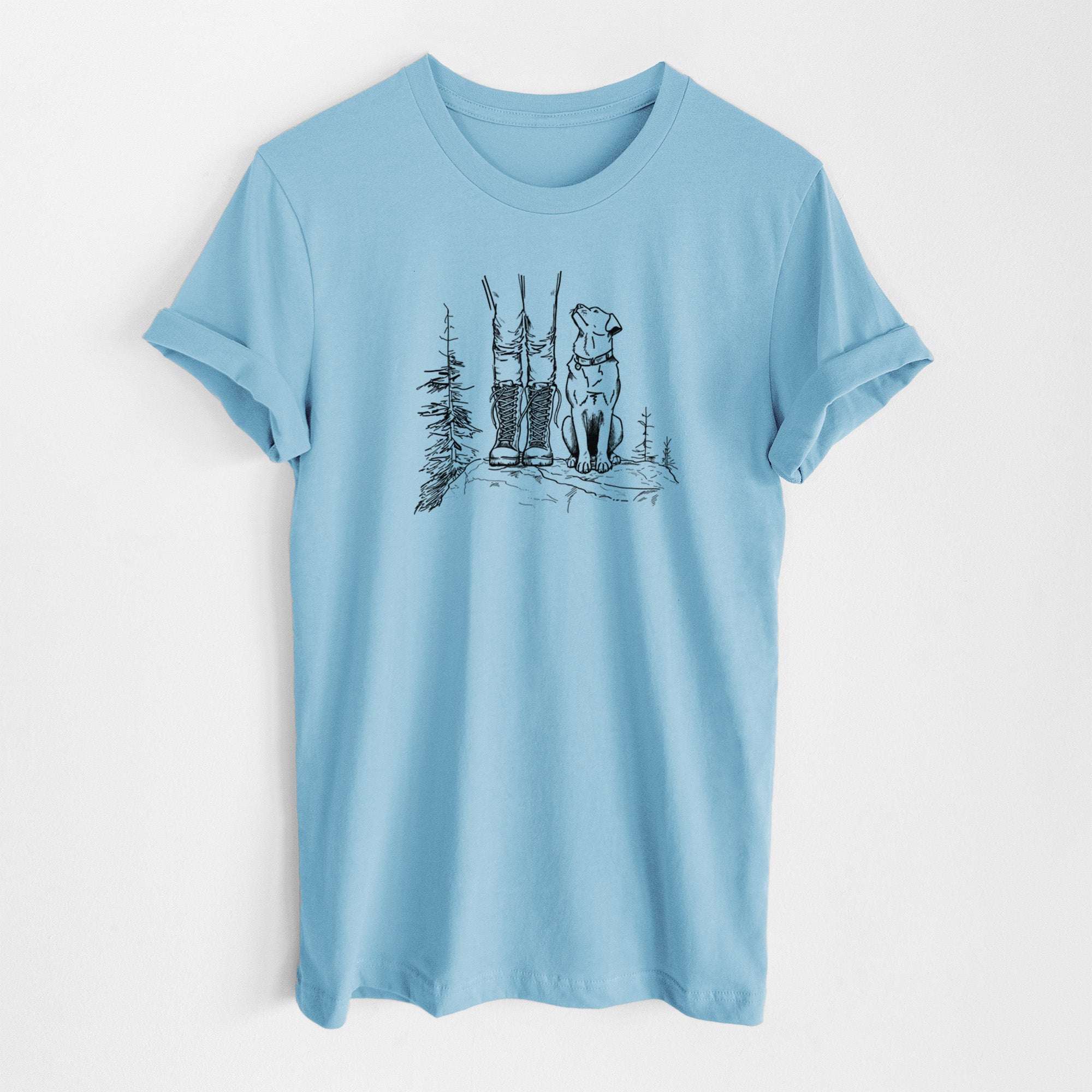 Trail Companions - Hiking with Dogs - Lightweight 100% Cotton Unisex Crewneck