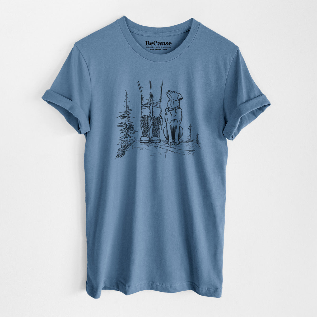 Trail Companions - Hiking with Dogs - Lightweight 100% Cotton Unisex Crewneck