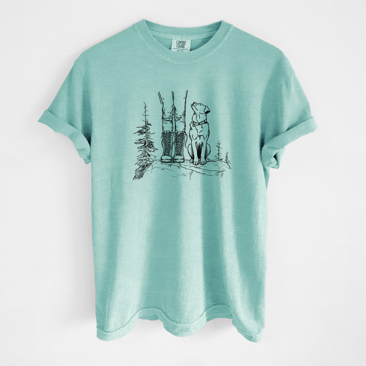 Trail Companions - Hiking with Dogs - Unisex Comfort Colors Garment-Dyed Heavyweight T-shirt