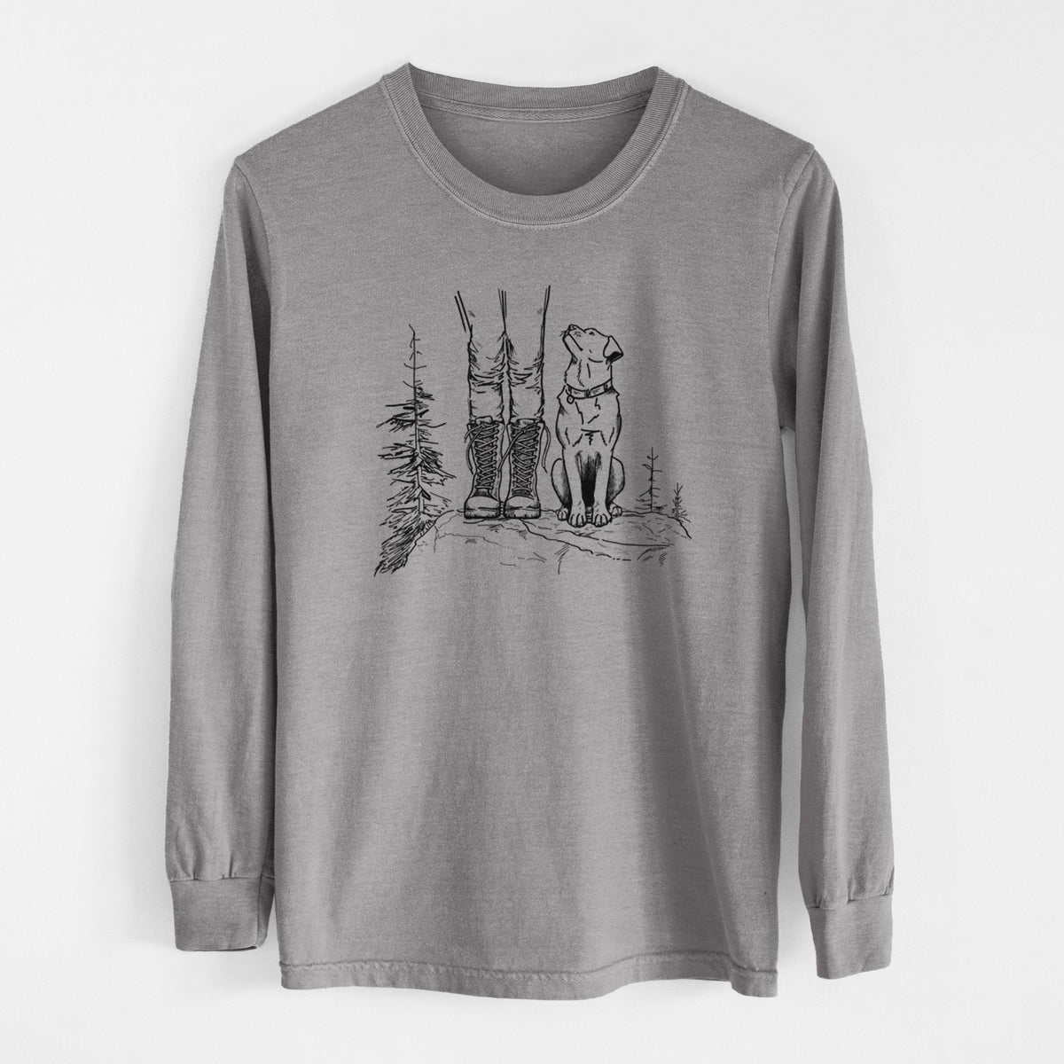 Trail Companions - Hiking with Dogs - Heavyweight 100% Cotton Long Sleeve