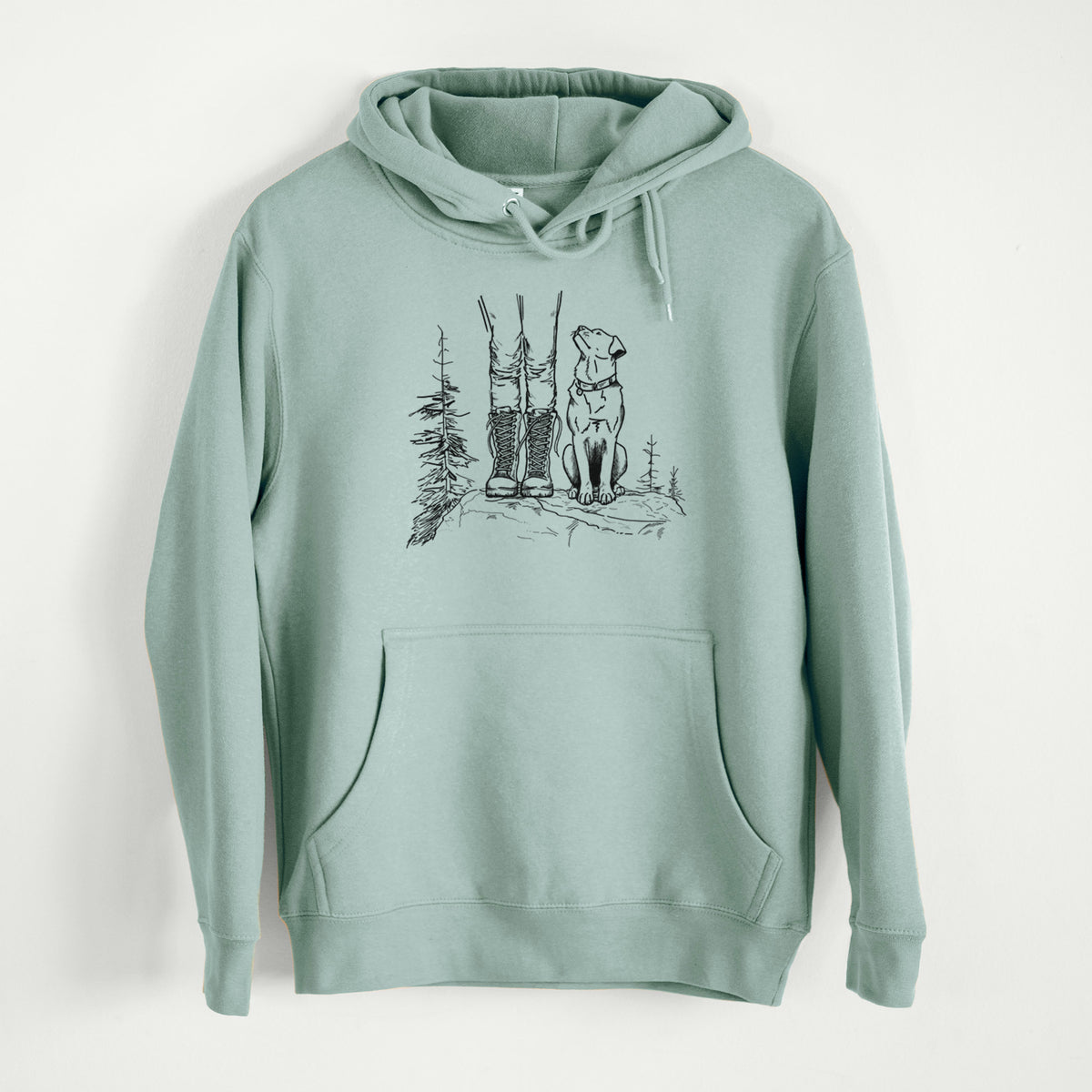 Trail Companions - Hiking with Dogs  - Mid-Weight Unisex Premium Blend Hoodie