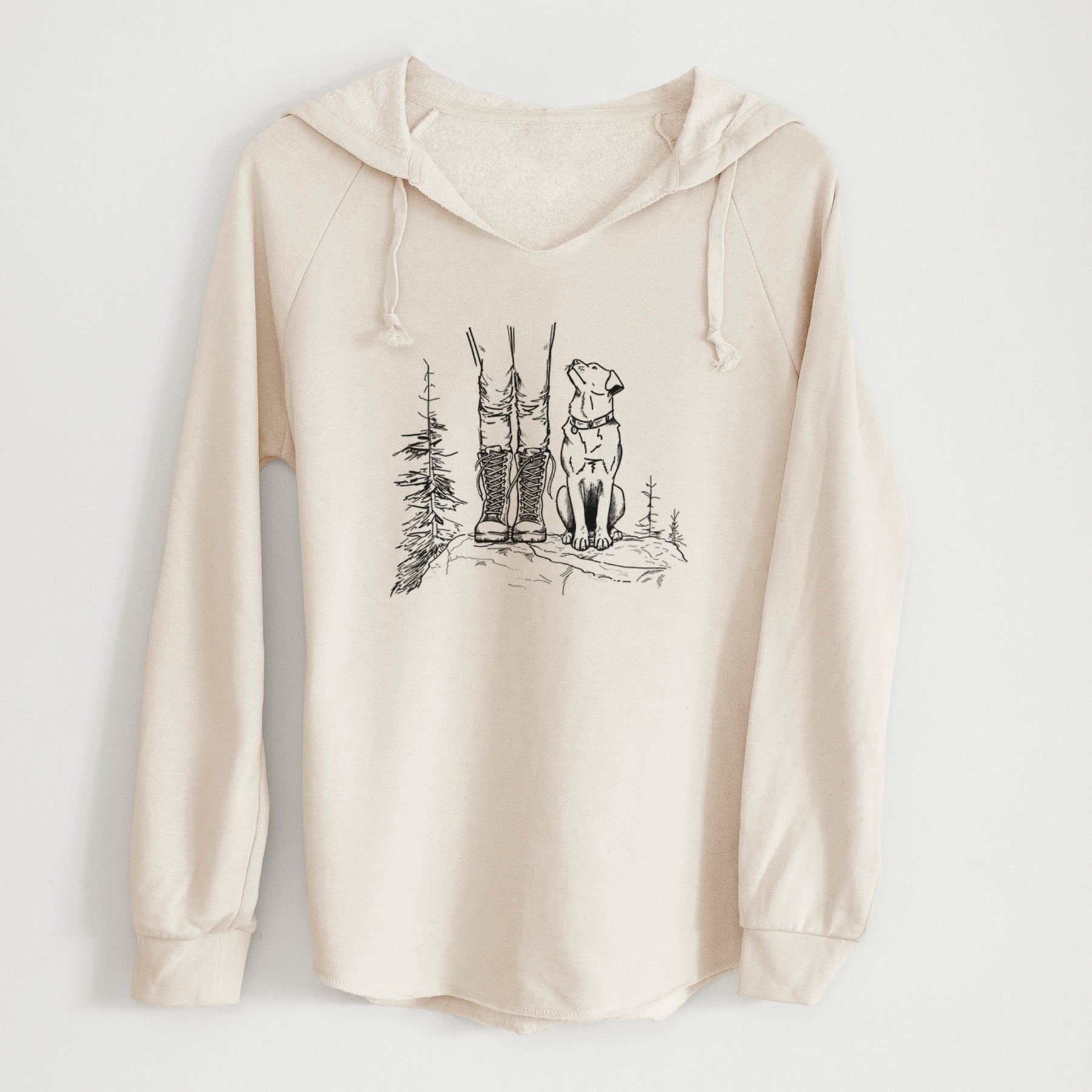 Trail Companions - Hiking with Dogs - Cali Wave Hooded Sweatshirt