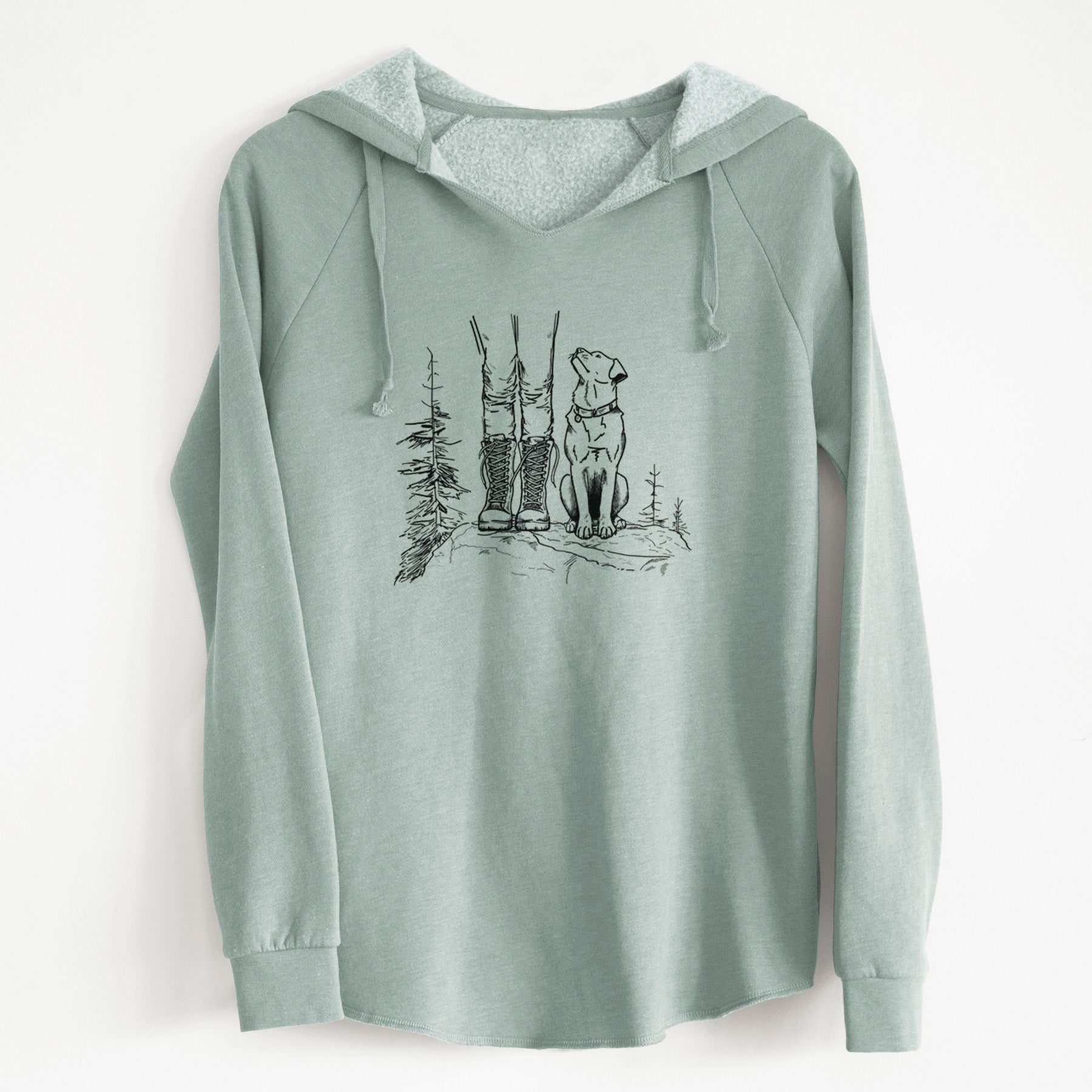 Trail Companions - Hiking with Dogs - Cali Wave Hooded Sweatshirt