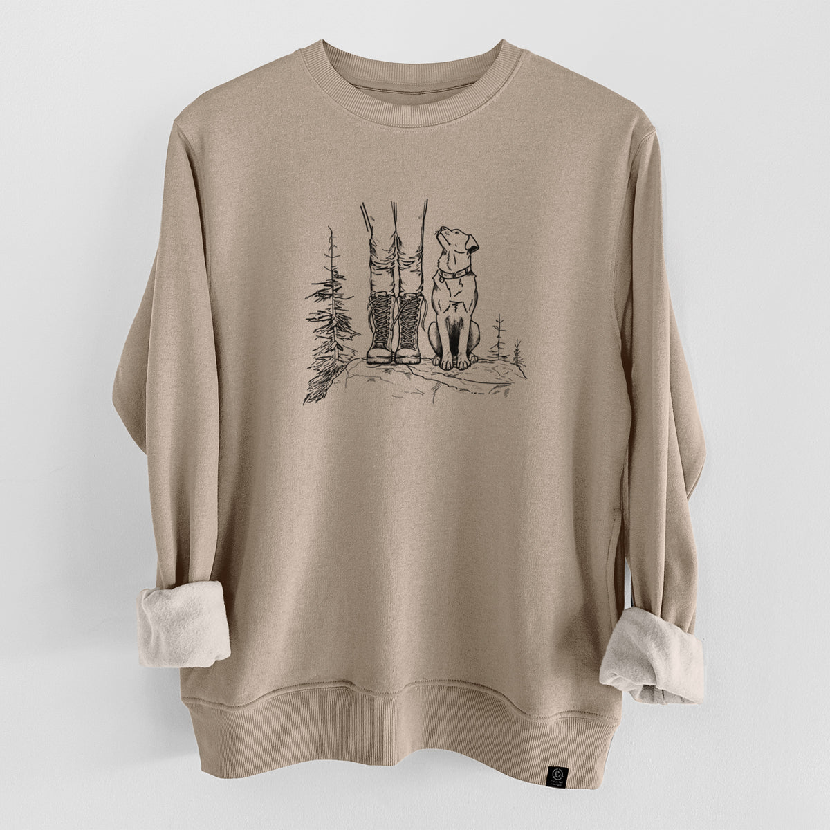 Trail Companions - Hiking with Dogs  - Unisex Reclaimed Crewneck Sweatshirt