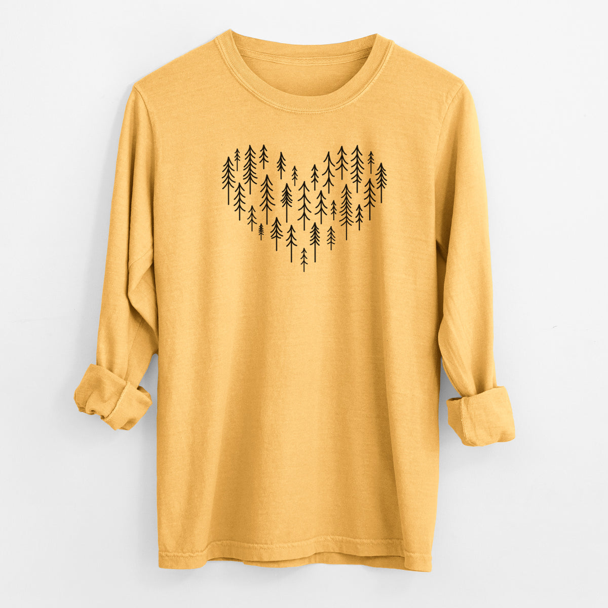 Heart of Trees - Men&#39;s Heavyweight 100% Cotton Long Sleeve