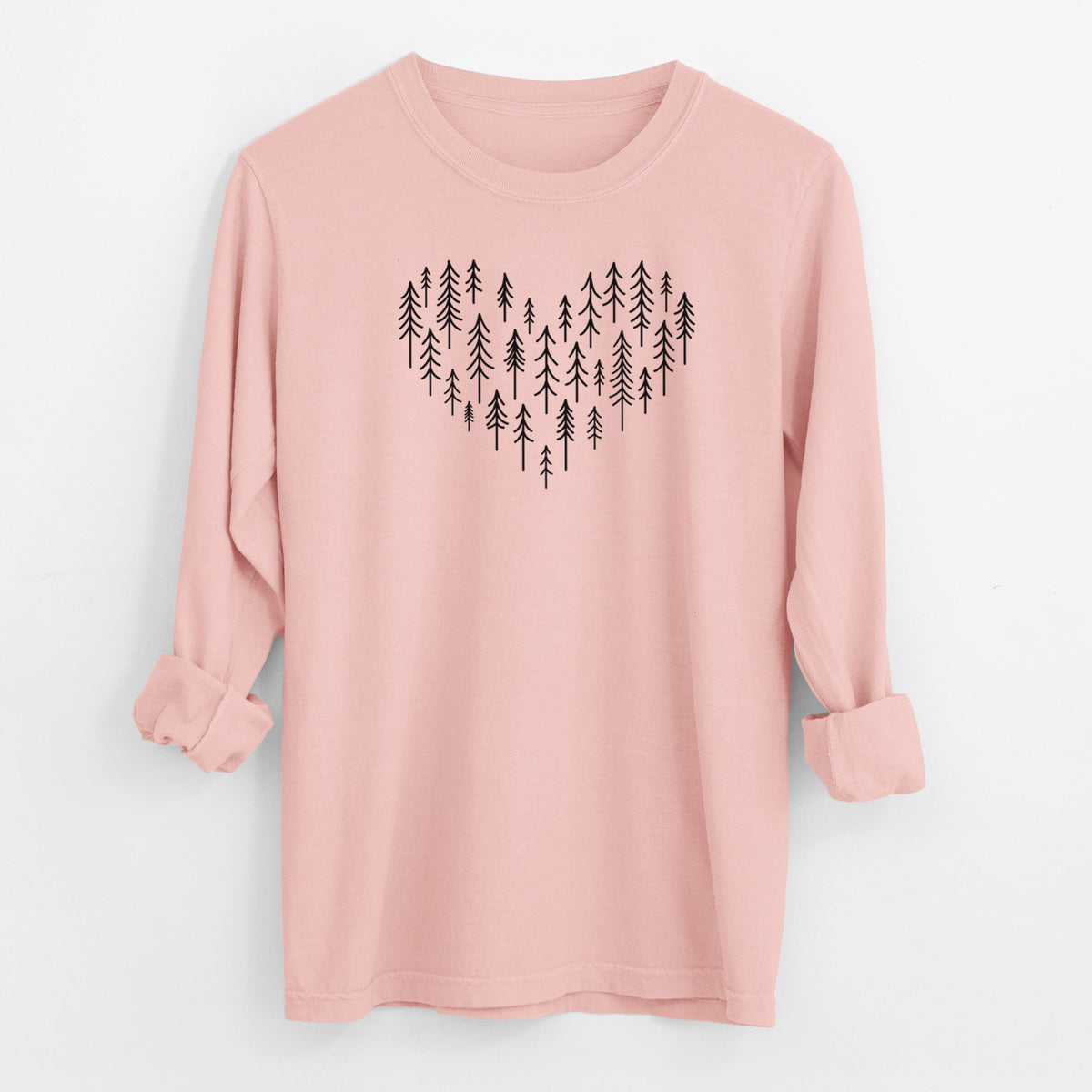 Heart of Trees - Men&#39;s Heavyweight 100% Cotton Long Sleeve