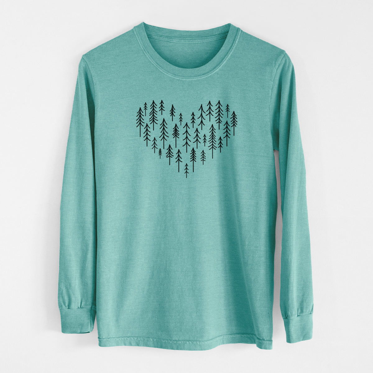 Heart of Trees - Men&#39;s Heavyweight 100% Cotton Long Sleeve