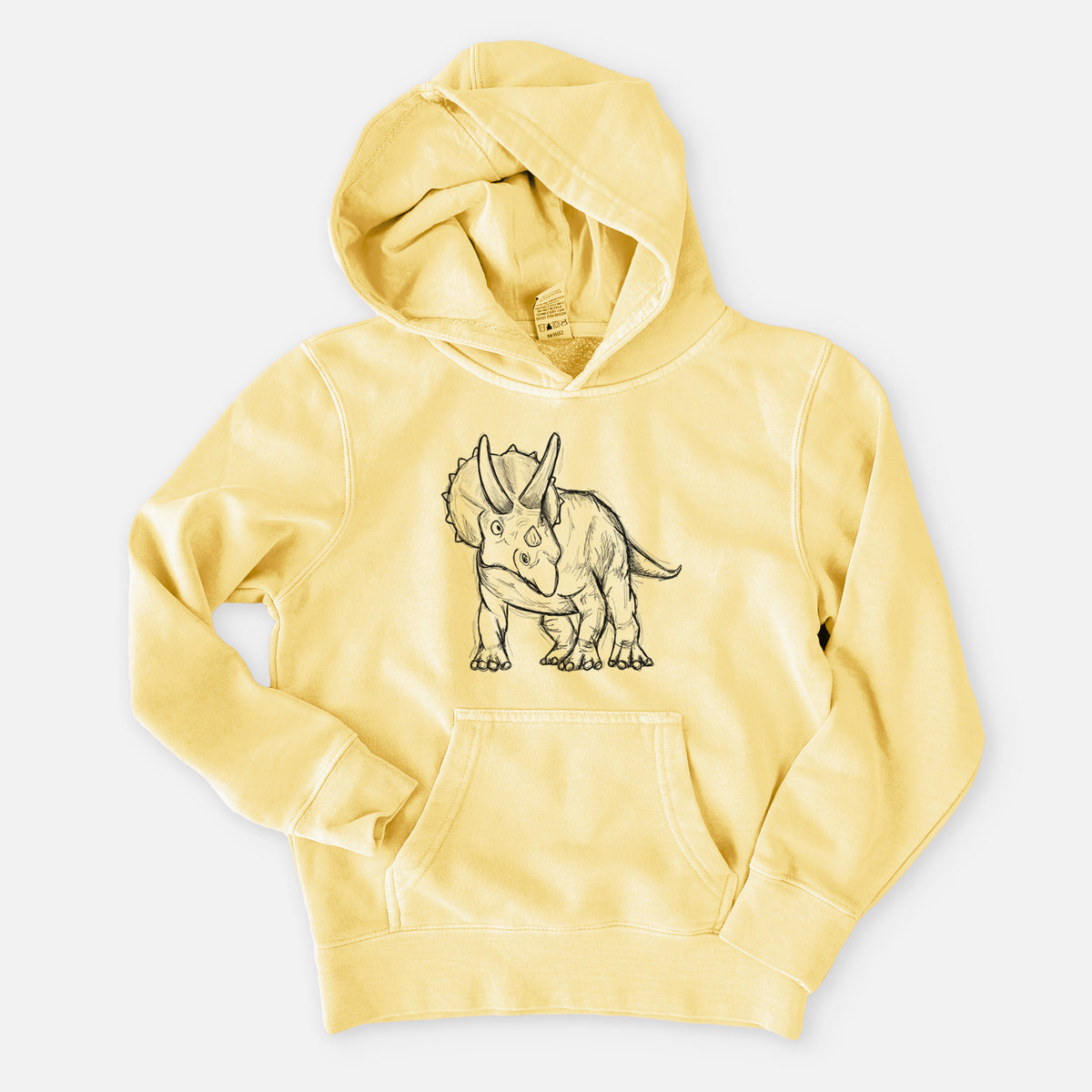 Triceratops Horridus - Youth Pigment Dyed Hoodie