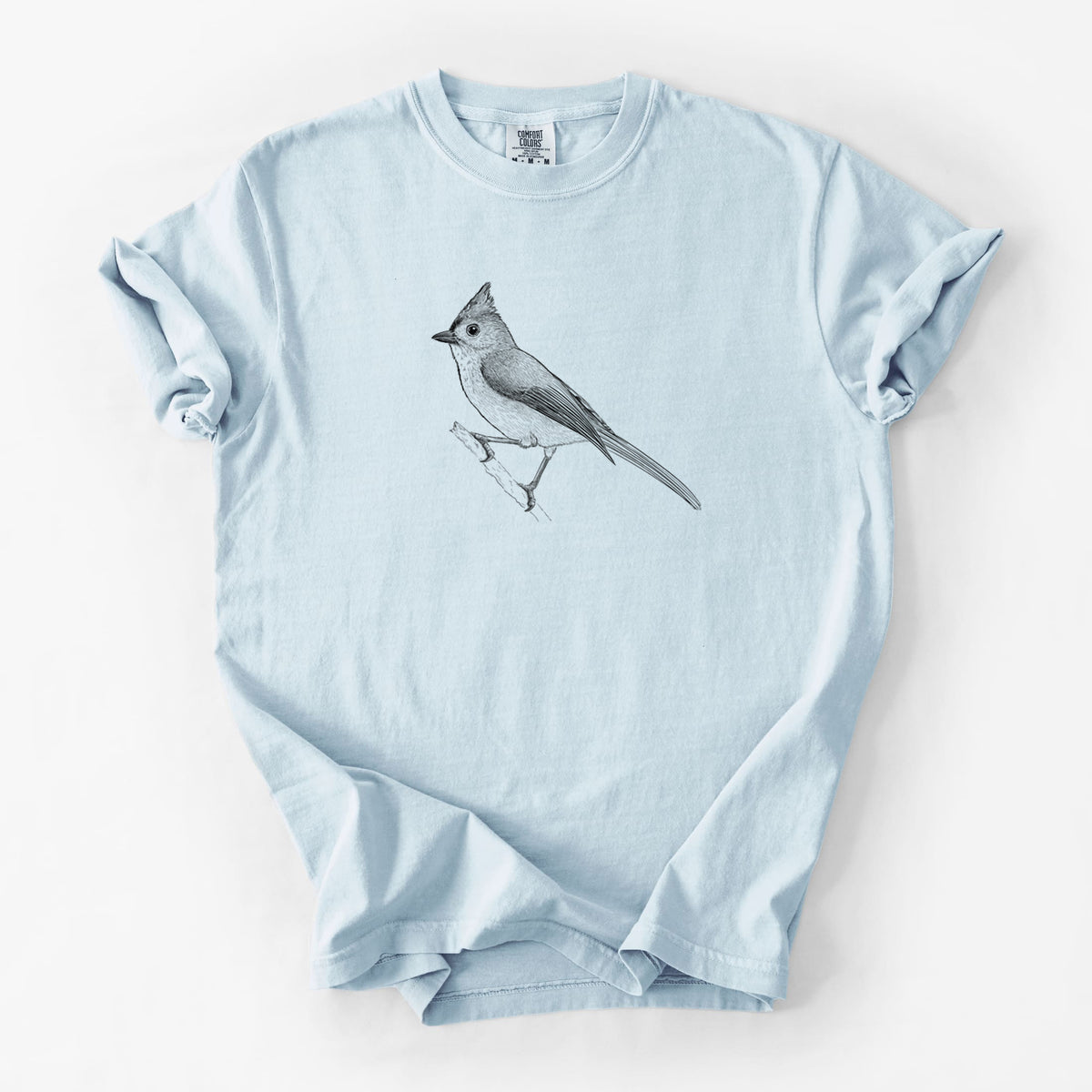 Tufted Titmouse - Baeolophus bicolor - Unisex Comfort Colors Garment-Dyed Heavyweight T-shirt
