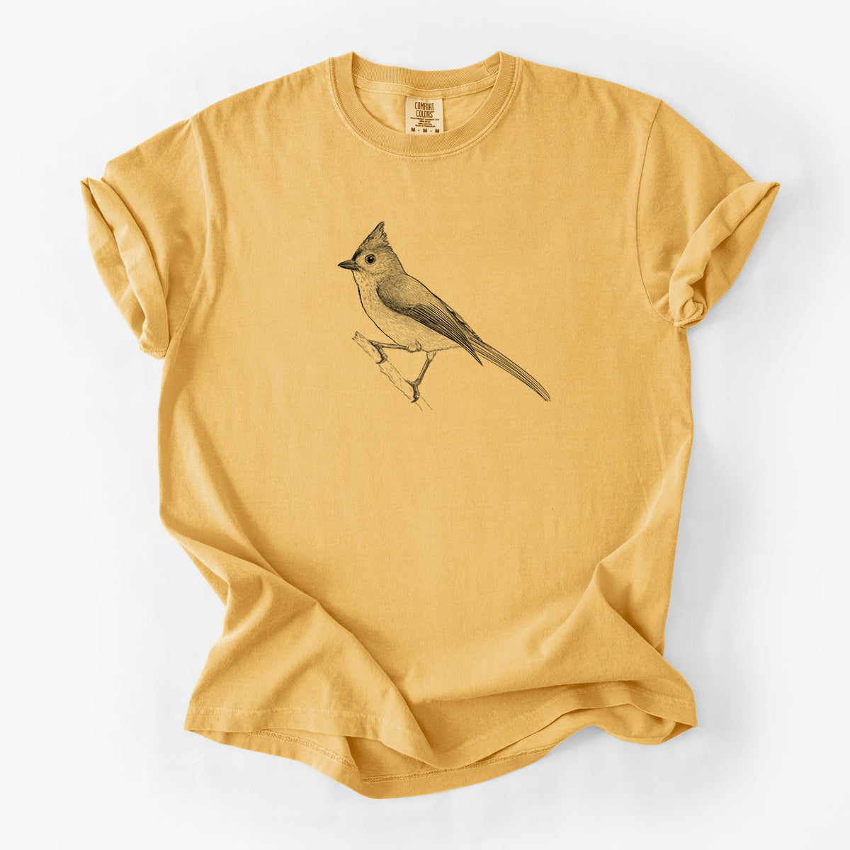 Tufted Titmouse - Baeolophus bicolor - Unisex Comfort Colors Garment-Dyed Heavyweight T-shirt