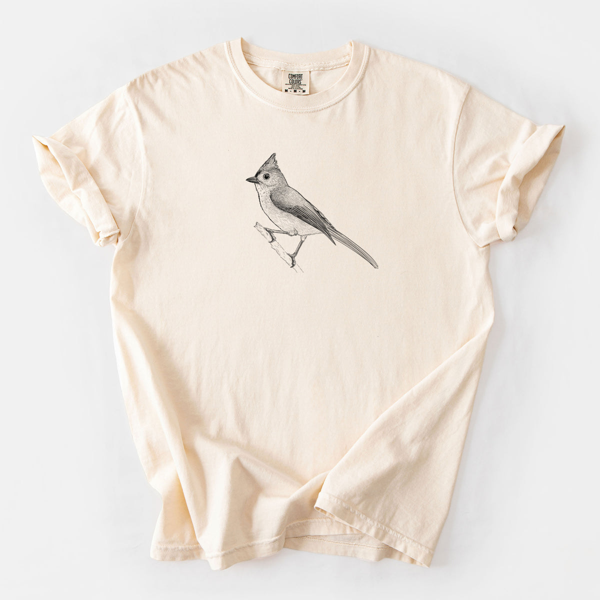 Tufted Titmouse - Baeolophus bicolor - Unisex Comfort Colors Garment-Dyed Heavyweight T-shirt