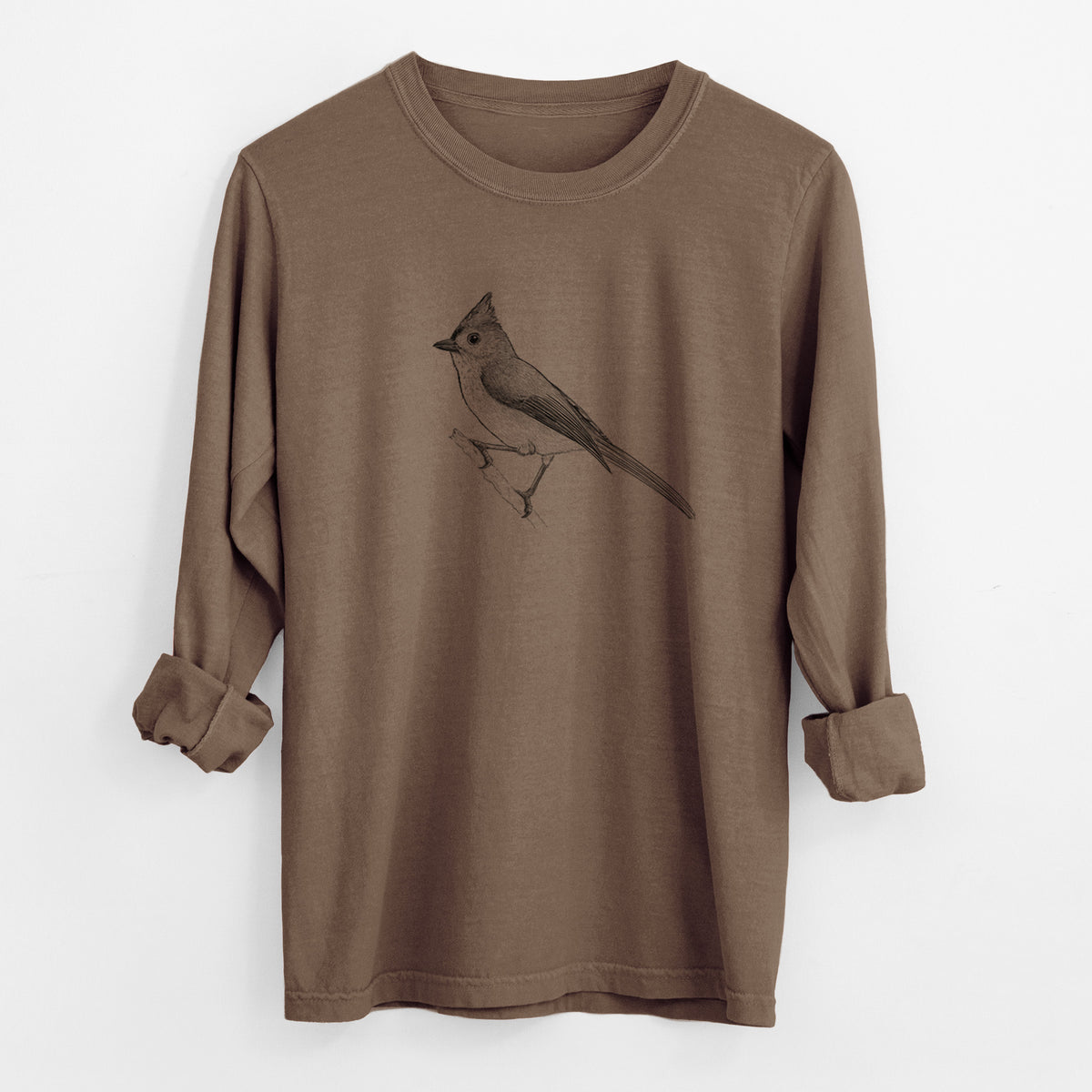 Tufted Titmouse - Baeolophus bicolor - Unisex Comfort Colors 100% Cotton Long Sleeve