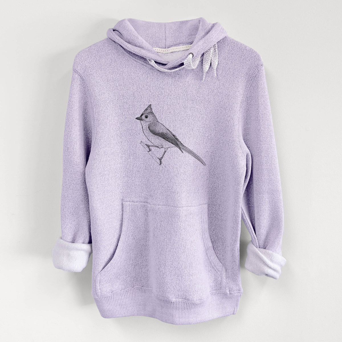 Tufted Titmouse - Baeolophus bicolor - Knit Hoodie