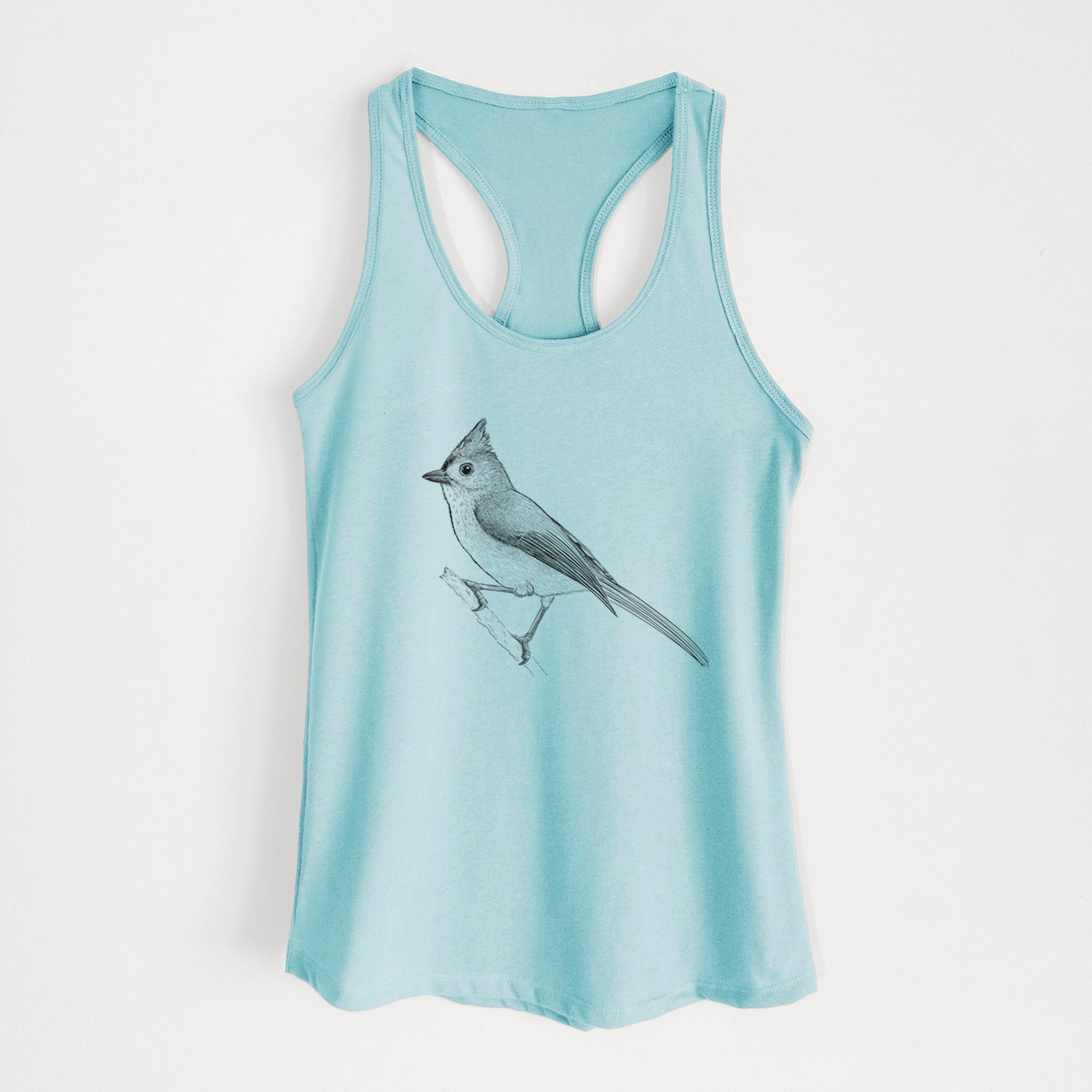 Tufted Titmouse - Baeolophus bicolor - Women's Racerback Tanktop