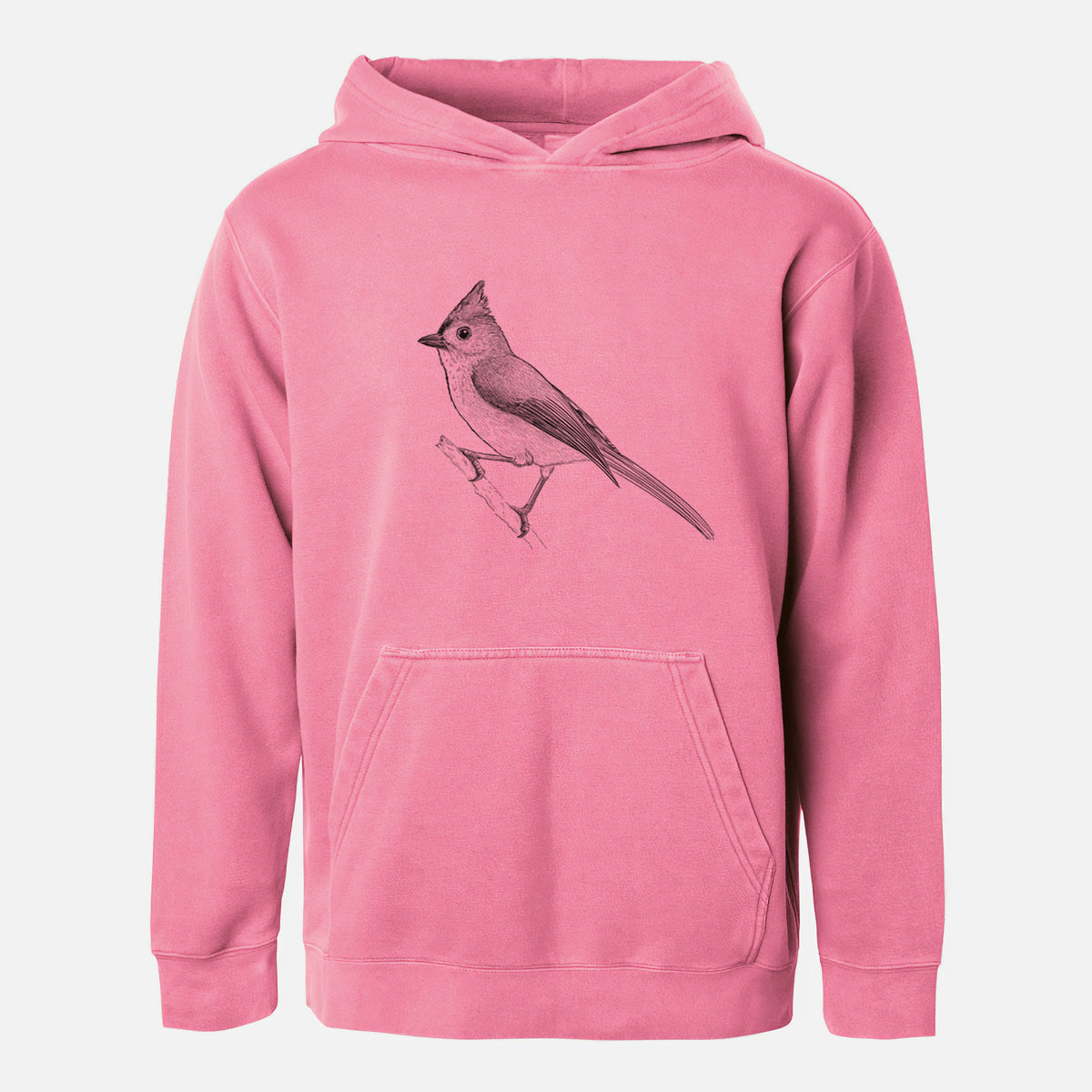 Tufted Titmouse - Baeolophus bicolor - Youth Pigment Dyed Hoodie